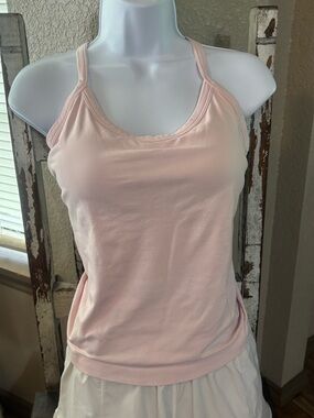 Women’s Lightweight Soft Pink Running Built In Tank Top
